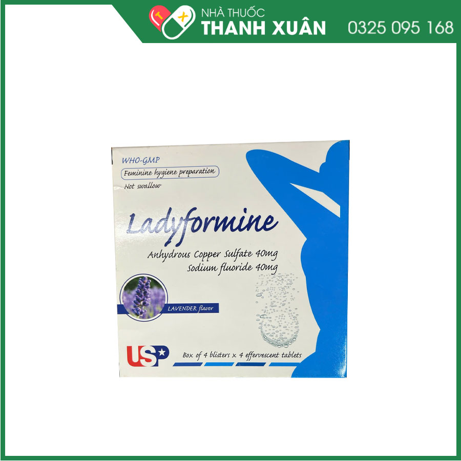 Ladyformine viên nén sủi bọt vệ sinh vùng kín phụ nữ